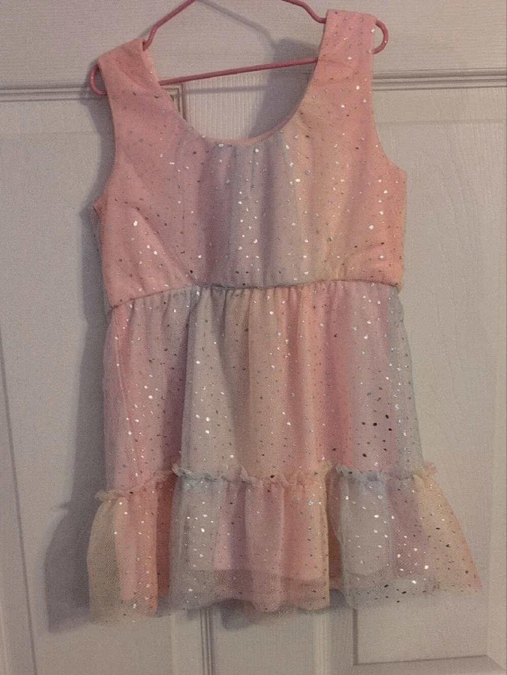 Children's Place Sparkle Pastel Tulle Dress - Pink Multicolor